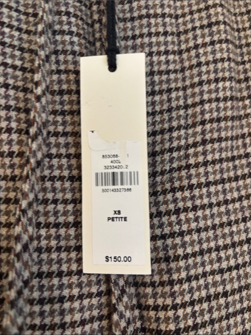 Banana Republic Brown and Beige Plaid Drawstring Trousers - Picture 5 of 5